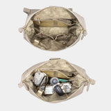Peek-A-Boo Vegan Leather Convertible Hobo Backpack 1.0 in Olive